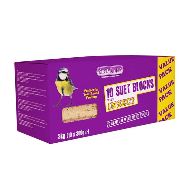 SUET TO GO PACK SUET BLOCKS INSECT X10