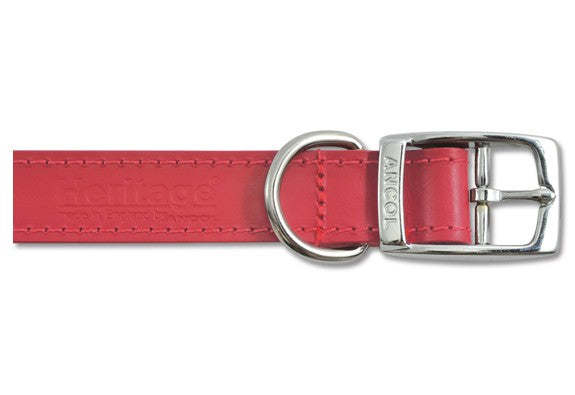 Ancol Red Leather Collar 20"100520