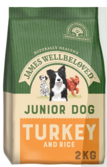 James Wellbeloved Turkey & Rice JUNIOR 93873