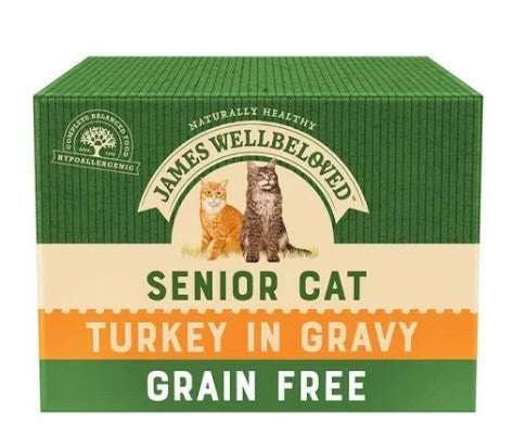 James Wellbeloved CAT SENIOR POUCH TURKEY GRAIN FREE