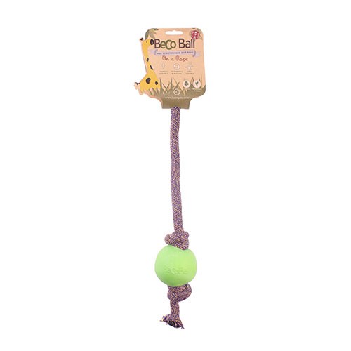 BECO BALL ON ROPE SMALL GREEN