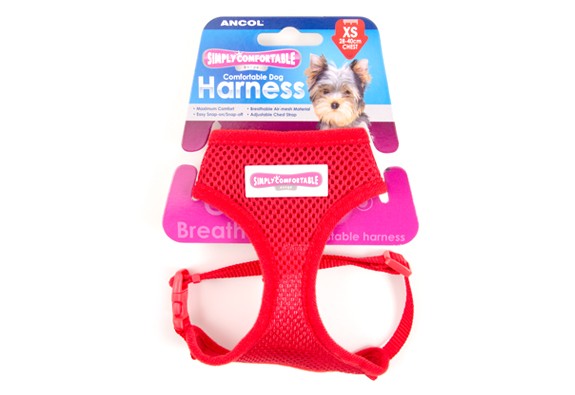 Ancol Comfort Mesh Harness Red Med