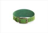 Timberwolf Leather Greyhound Collar Green 34-43cm